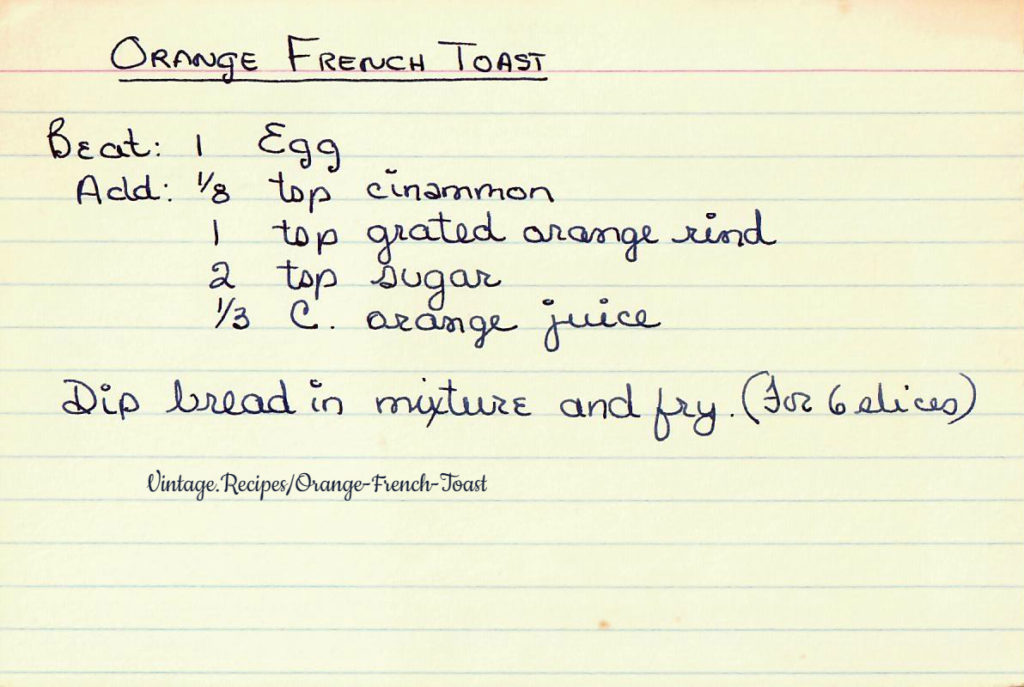 Orange French Toast