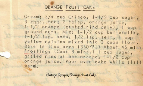 Orange Fruit Cake