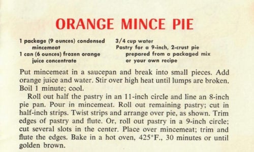 Orange Mince Pie