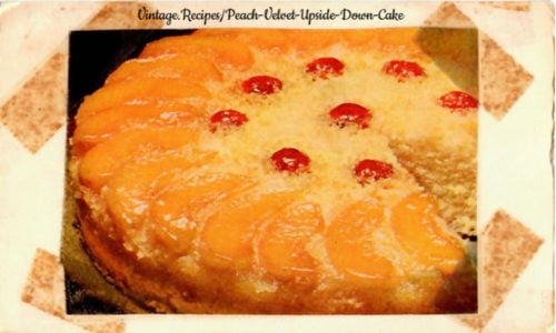 Peach Velvet Upside-Down Cake