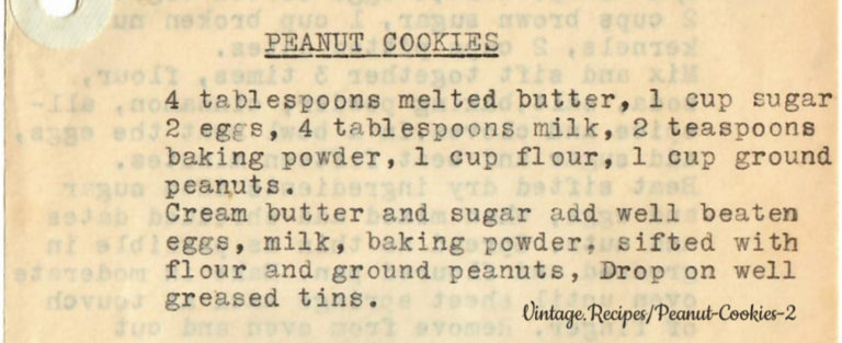 Peanut Cookies – Verdin - vintage.recipes