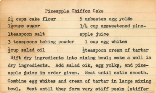 Pineapple Chiffon Cake