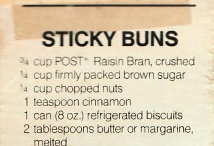Sticky Buns - POST Raisin Bran