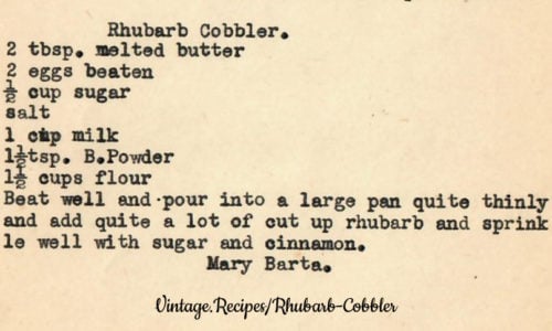 Rhubarb Cobbler