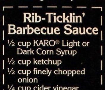 Rib-Ticklin' Barbecue Sauce