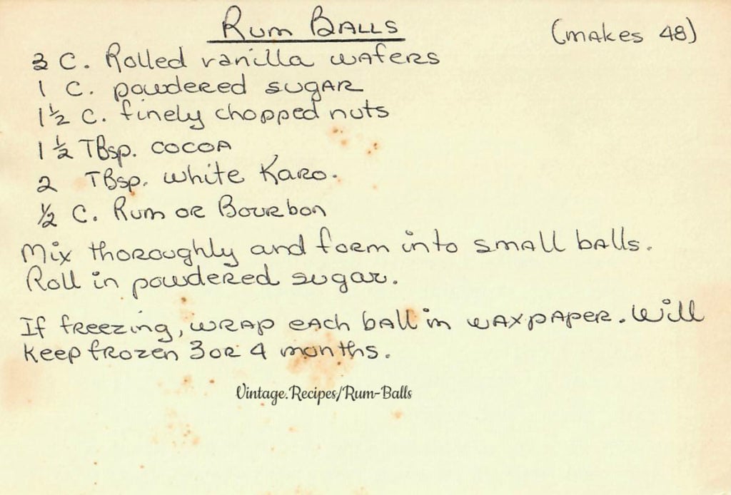 Rum or Bourbon Balls