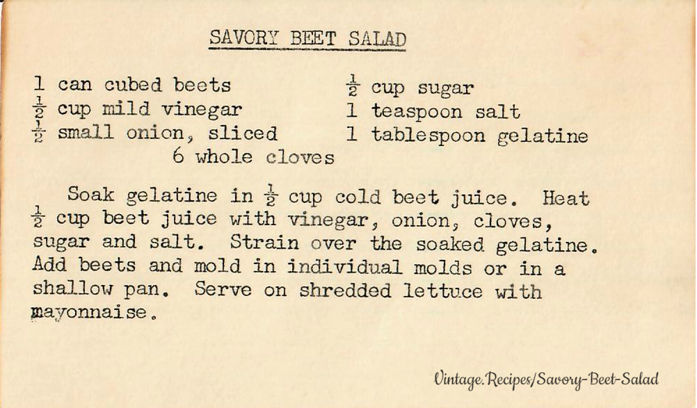 Savory Beet Salad