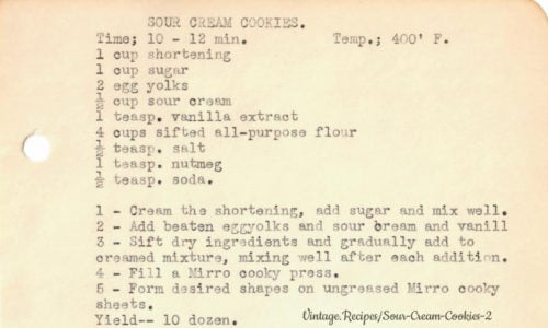 Sour Cream Cookies - Mirro Cooky Press