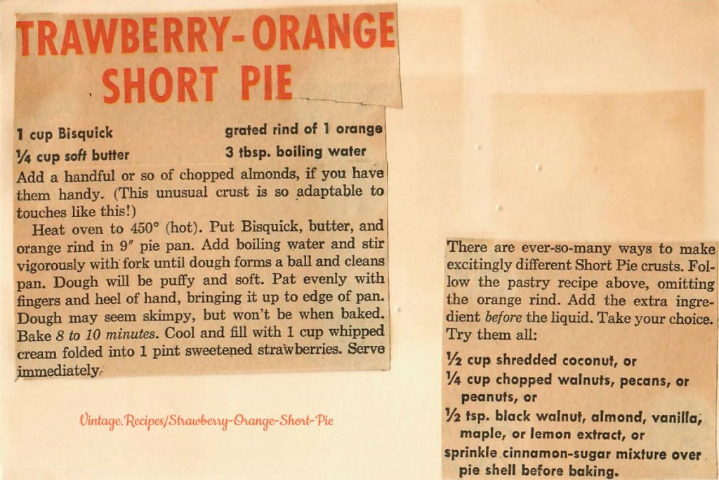 Strawberry-Orange Short Pie