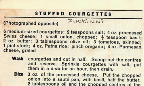 Stuffed Courgettes - Zucchini