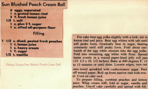 Sun Blushed Peach Cream Roll