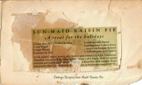 Sun-Made Raisin Pie