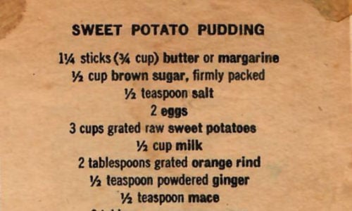 Sweet Potato Pudding
