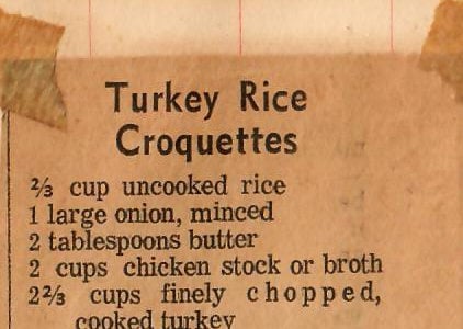 Turkey Rice Croquettes