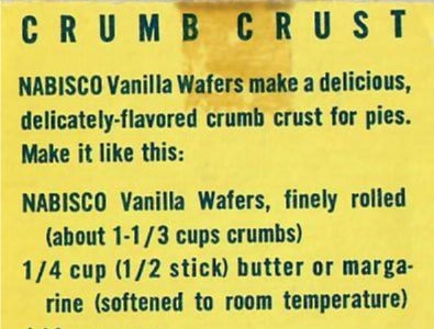Vanilla Wafer Crumb Crust
