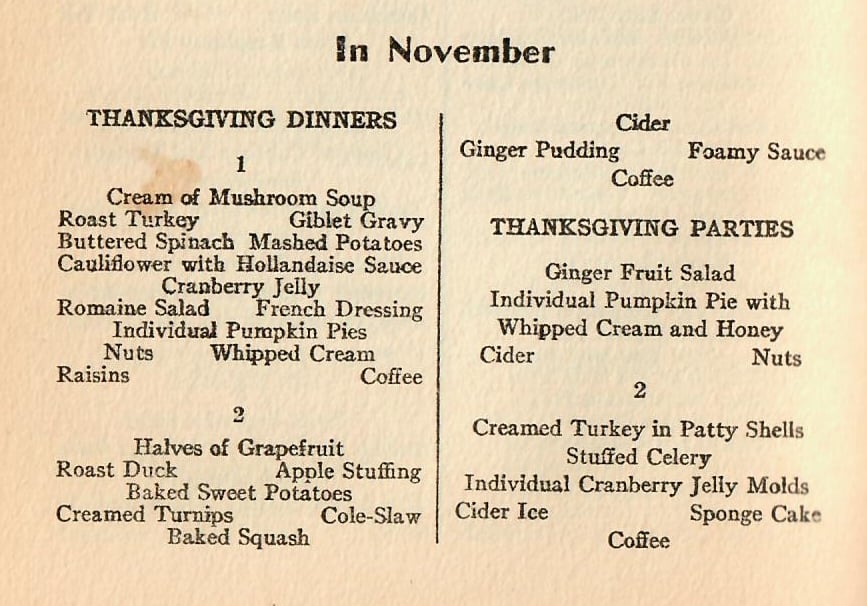 Traditional Thanksgiving Menus vintage.recipes