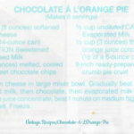 Chocolate A LOrange Pie